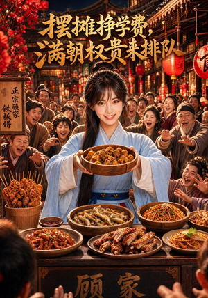 摆摊挣学费，满朝权贵来排队（89集）今日短剧分享